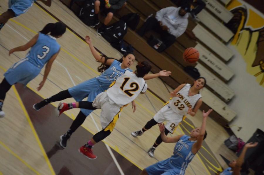 With good plays throughout Don Lugo worked to get a 25 point win over Alta Loma. Here is guard Jaid Trejo throwing a beautiful pass to Maggie Lamas which lead to a score and an assist.