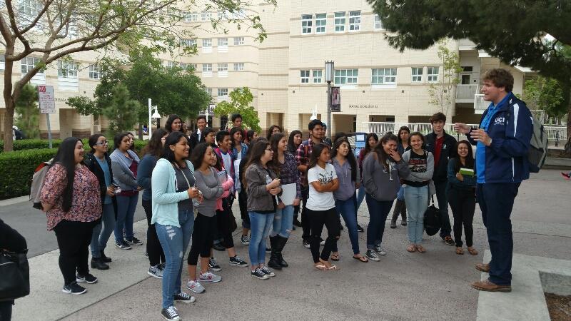 Lugo students were able to learn about the college experience when they toured UCI this week. The extensive tour allowed for our conquistadors to see what life is like as an anteater. Photo courtesy of Ms. Yu.