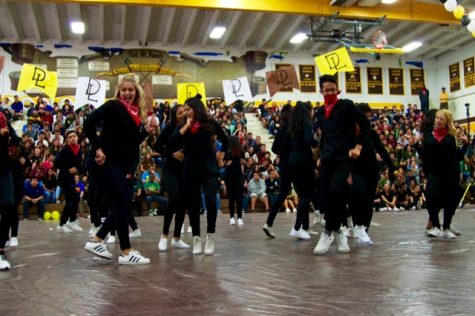 The seniors exceeded expectations with a stellar performance during the class dance competition. Unfortunately for the seniors, class of 2017 ended up winning the competition, but that didnt take away from the seniors having a great time during their last rally. Photo courtesy of Johhny Robledo