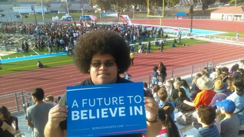 Lugo senior and self proclaimed political activist Michael Vazquez, couldnt wait to join the rally and Feel the Burn.  With over 2,000 people in attendance, Sanders campaining could prove effective in Southern California. Vazquez exclaimed, of course Im going!