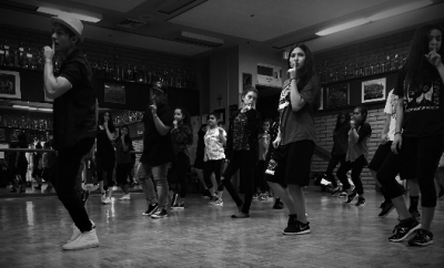 Lugos Hip-Hop team preforming a part of their choreography. The team has been looking for something original and they believe theyve found it with Old-School hip-hop. With a rally and the Winter Showcase coming up new hip-hop coach Brian Lopez is ready for the work that is ahead of him.