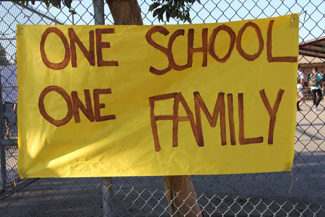 One school. One family is the motto at Don Lugo high school. Everyone on campus contributes to its meaning. Photo provided by Don Lugo high school. 
