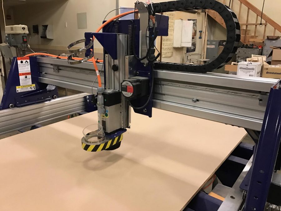 The CNC is on its last finishing touches. The engineering department is longing to start making objects to model. Mr. Engstrom states, I have some students that are really excited! They already have projects in mind to start.