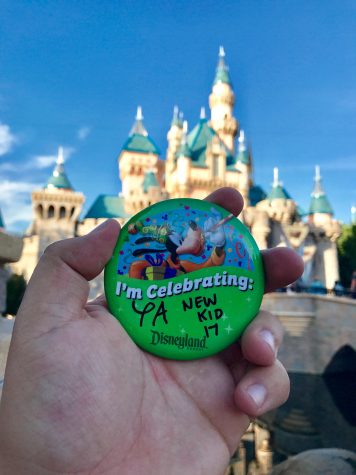 Photo Credits: Isaiah Ruiz
Isaiah celebrating his acceptance at the happiest place on earth, with the button written YA for Young Americans . Sister of Isaiah and class of 2019 vice president Izabella Ruiz states,This is what he has been working for since he was a little boy, this just proves that with hard work, determination, and confidence you can do anything you put your mind to. Isaiah adds on, Everyone wants to be a Young American and I get to live that dream.  