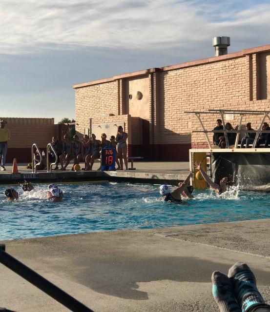 Lady Qs trying to defend their goal during the intense game. For some of the players, this is their first time in CIF. The Lady Qs are definitely looking forward to their next season! 