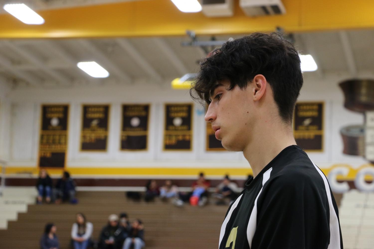 Boys+volleyball+middle+hitter%2C+Andrew+Partida%2C+mourns+as+he+realizes+that+his+volleyball+season+has+concluded.I+have+mixed+feelings+because+we+made+it+to+CIF+%2Cwhich+made+me+excited+but%2C+we+didnt+go+as+far+as+expected+expressed+Andrew+Partida.+If+boys+volleyball+would+of+won+%2C+they+would+of+went+on+a+boat+ride+to+play+in+Catalina+Island+