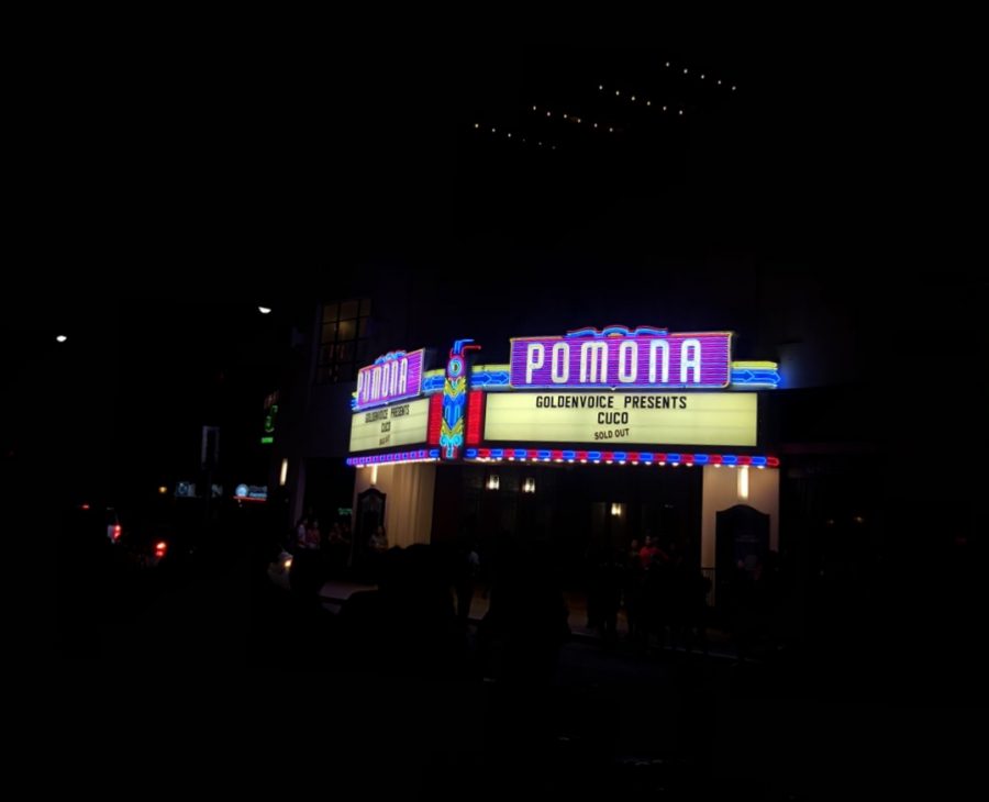 During Cucos North American Tour one of his stops was in Pomona, CA. A photo was captured outside of Pomona Fox Theatre featuring artist Cuco. Sold out 