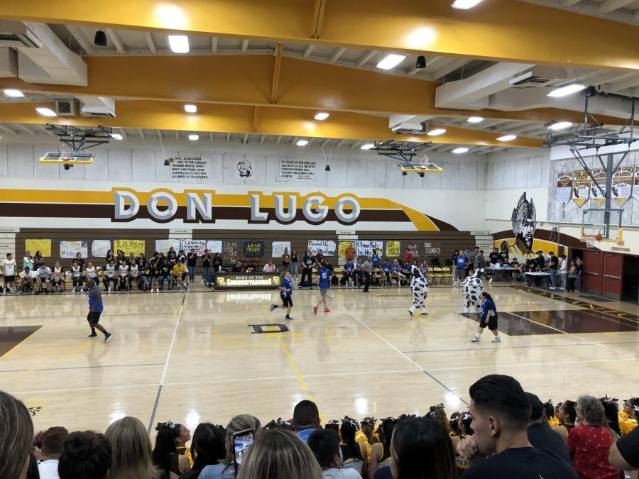 Don Lugo vs Chino HS annual staff basketball game takes place in Don Lugos gym. 