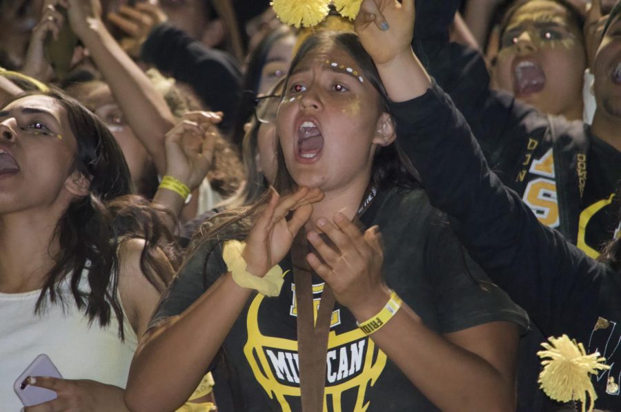 Don Lugo student Victoria Arreola thrilled watching the intensity this game is sparking and only in the second quarter.