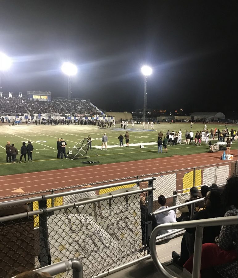Picture of Don Lugo football game from he stands. (Photo Courtesy of Dylan Young)