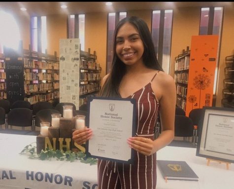Yesenia Casares, Ap Scholar, is awarded in the National Honor Society 