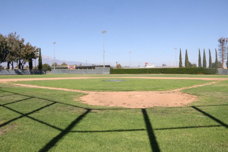 The Joe Marcos Baseball Field waits for the 2022 season to start. I am excited to see the players everyday after school, says Coach Reyes.