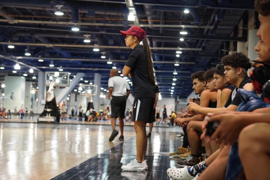During their games, Coach Alex intently watches her travel team, SOCAL HEAT,  ensuring that she helps every player on the court to compete at the next level. I feel very accomplished to be the female voice in a male-dominated sport like basketball.