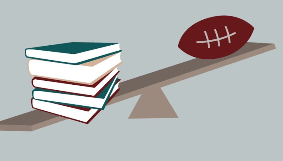 The balance between sports and academics is a hard job for student-athletes.