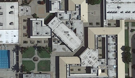 An overhead view of Don Lugo showing the air conditioning units.