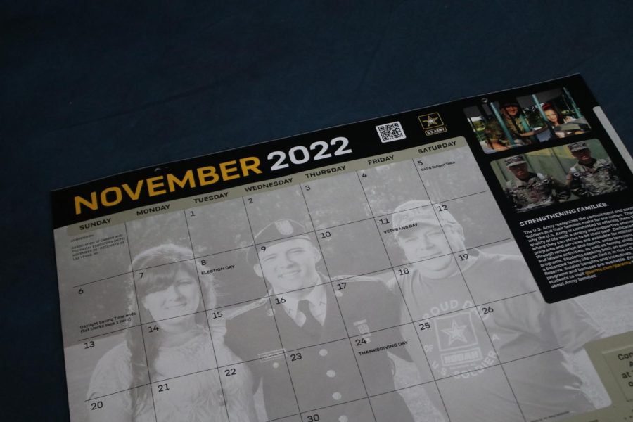 Photo of November on the calendar