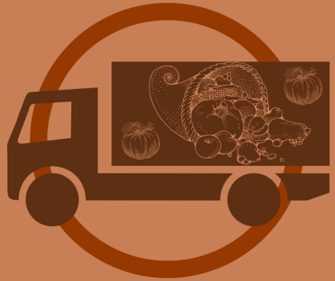 Simplified image of thanksgiving themed food truck
