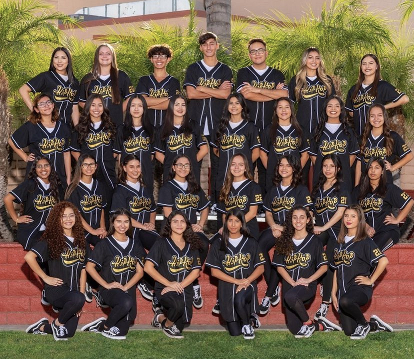 Team picture taken of the hip hop team from the 2019-2020 school year. 
