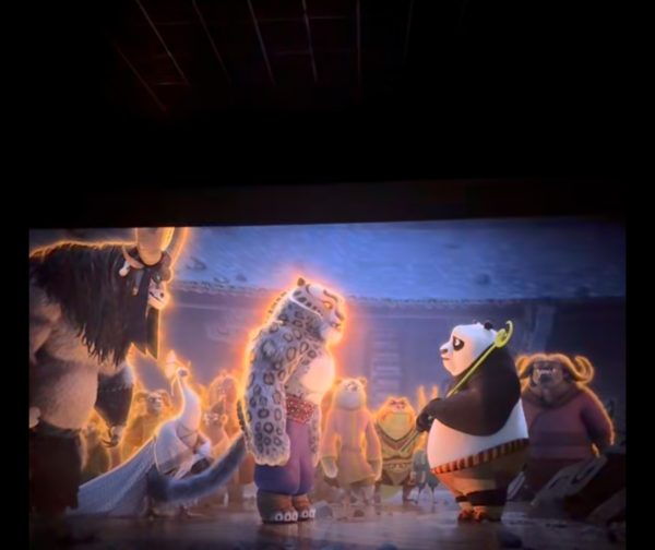 The ending of Kung Fu Panda 4 showing Po and the past villains he defeated.
